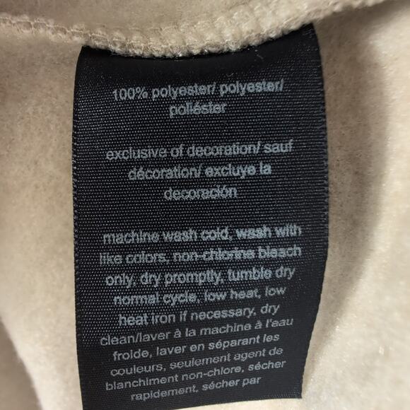 New Tommy Hilfiger Womens XXL Faux Sherpa Snap Button Jacket Coat Beige Warm - Picture 8 of 15